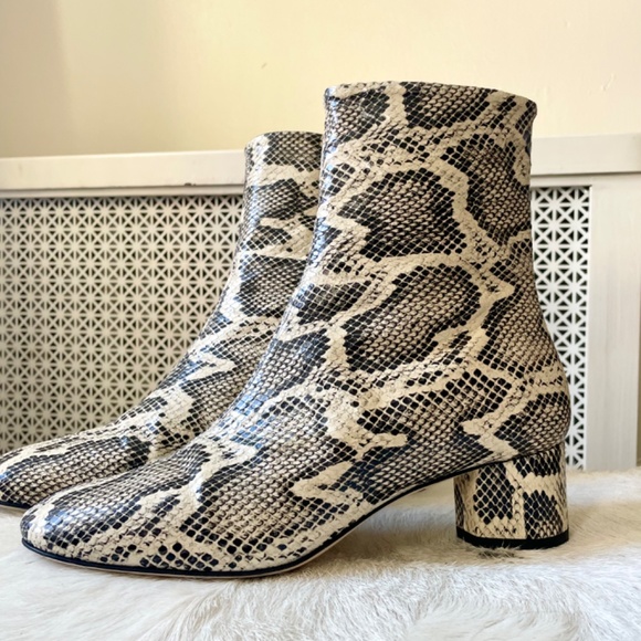 Ayede Allegra ankle boots in creamy snakeskin - Picture 4 of 6